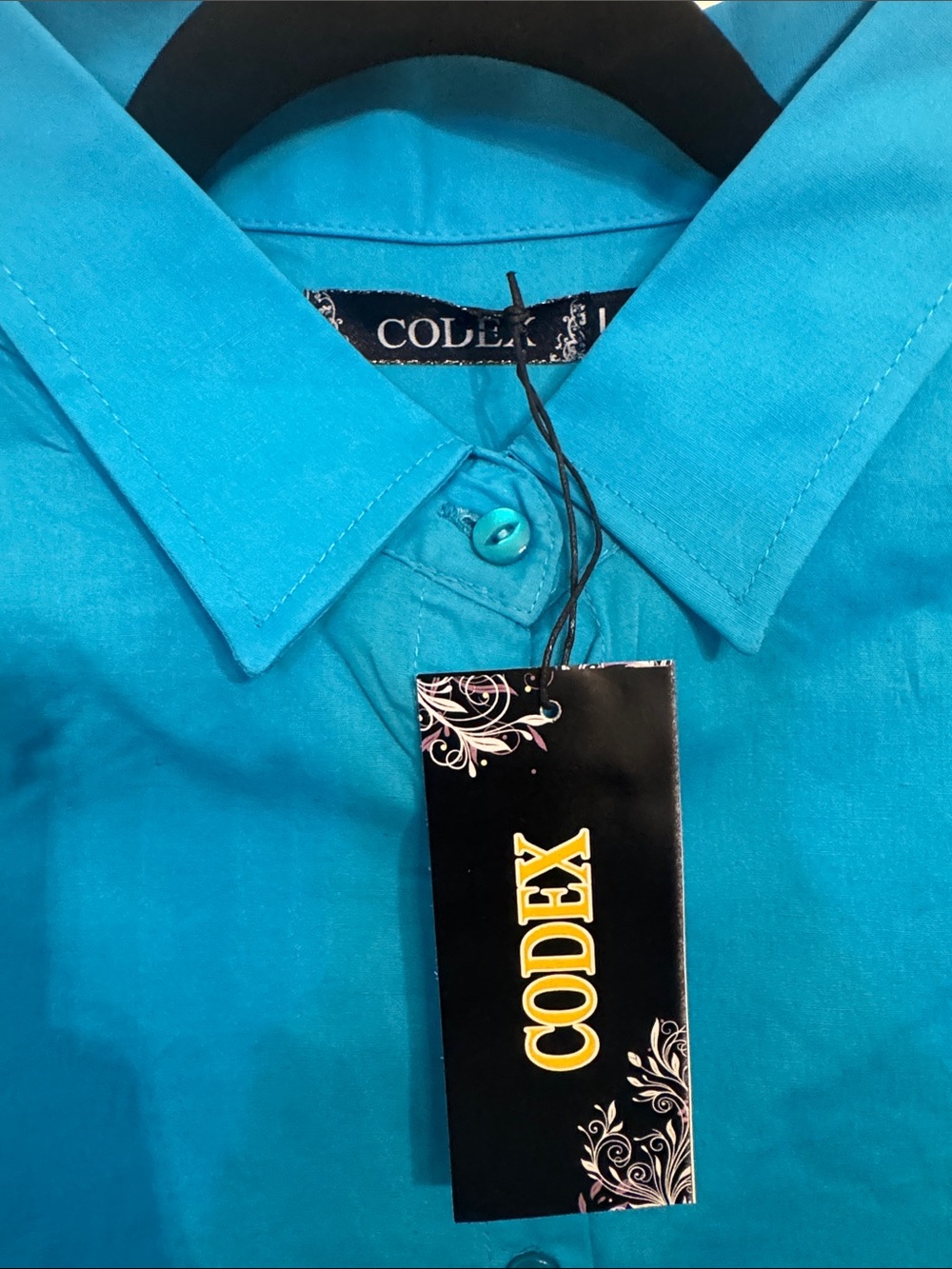 Dex Turquoise Button-Down Shirt - Picture 2 of 5